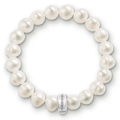 Genuine Thomas Sabo Charm Club Pearl Stretch Bracelet CX0041 • $69