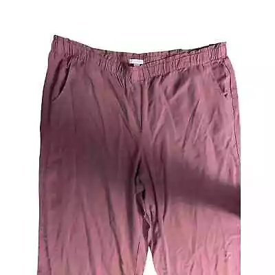 J. JILL PURE JILL Cropped Wide Leg Pants In Mauve Pink #193751 Sz XL • $24.48
