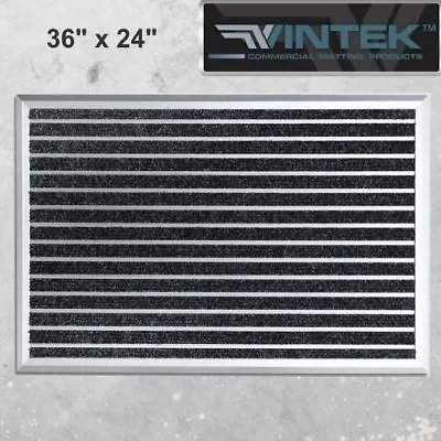 VinTek Metal Doormat ALU101 Aluminum Entrance Door Scraper Mat W/ Carpet Inserts • £47.25