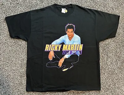 Vintage 2000 RICKY MARTIN Concert Band World Tour T-Shirt XL Livin La Vida Loca • $60