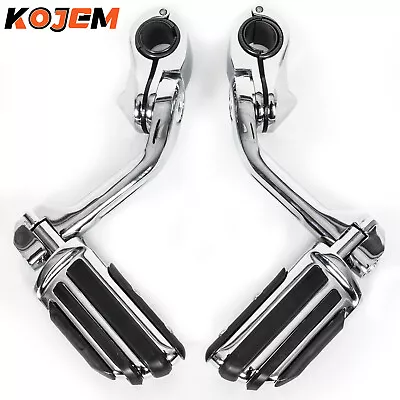 Long Highway Foot Pegs Fit For Harley Electra Road King Street Glide 1-1/4  Bars • $39.59