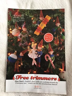 Alan Dart Knitting Pattern Christmas Tree Trimmers Decs Elf Elves Fairy Crackers • £8