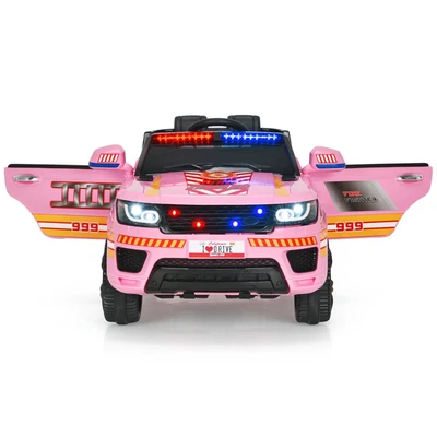 $295.66 • Buy 12V Kids Police Ride On Car RC Electric Truck W/Led Lights & Siren Pink