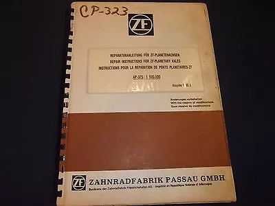 $39.99 • Buy Zahnradfabrik Planetary Axles Service Shop Repair Book Manual