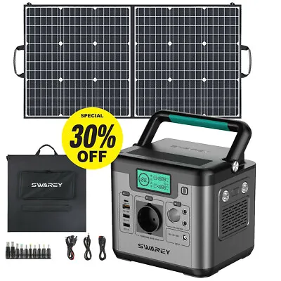 £339.99 • Buy 166Wh/244Wh/518Wh Power Station Solar Generator Battery With 100W Solar Panel
