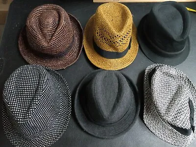  LOT OF 6 BUNDLE MUD PIE GAP H &M  Unisex Adult  Fedora Hats Size S/M • $54