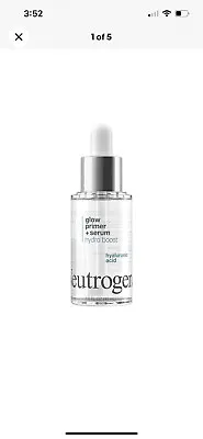 LOT OF 2  Neutrogena Hydro Boost Glow Primer & Serum ~Hyaluronic Acid 1 Oz Ea. • $32.88