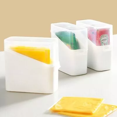 Plastic Cheese Slice Storage Container Flip-top Tea Bag Organizer  For Kitchen • $8.64