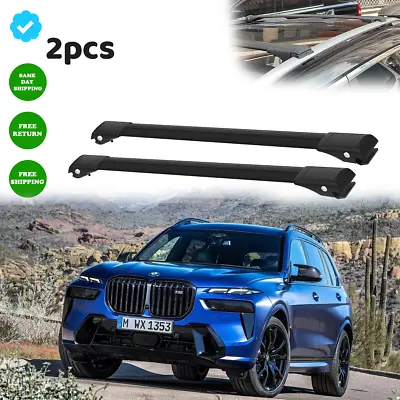 New Cross Bars  Roof Rack For BMW X7 G07 2019-2023 Black Lockable 2x Roof Bars • $129