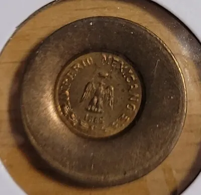 Unique/Rare 1865 Mini Maximilian Reverse Stamped On A Blank Penny Planchet  • $24.99
