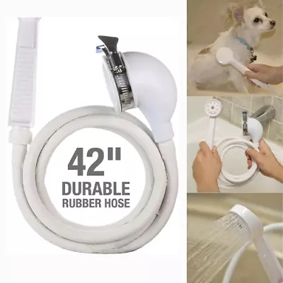 $19.36 • Buy Portable Shower Head Hose Handheld Pet Bath Wash Sprayer Bathtub Faucet Attach