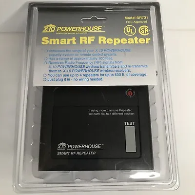 $23.99 • Buy X10 PowerHouse Smart RF Repeater/Extender SR731 NIB (C5)