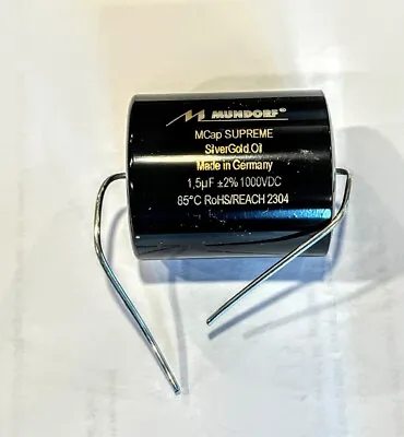 Mundorf MCap Supreme Silver Gold Oil Capacitor 1.5uf 1.5 Uf 1000VDC • $68.95