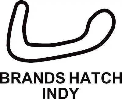 X2 Brands Hatch INDY Circuit Race Track Outline Vinyl Decals Stickers Graphics • £3.99