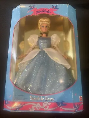 $35 • Buy Must See! Vintage 1995 Disney Cinderella Sparkly Eyes Doll - New In Box