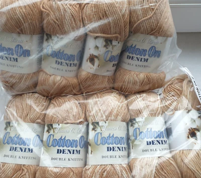 £10.99 • Buy CLEARANCE 450g James C Brett 50/50 Cotton On Double Knitting Yarn Light Tan CO21