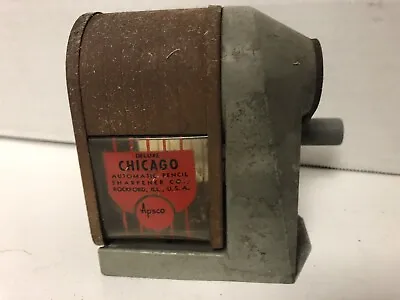 $7.50 • Buy Deluxe Chicago Delux Automatic Pencil Sharpener Apsco Vintage Working Cond 