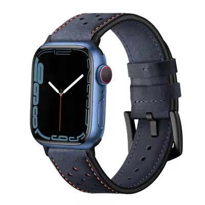 $20.96 • Buy Premium Leather Watch Band Strap For Apple Watch Series 8 7 6 49/45/44/40//38/42