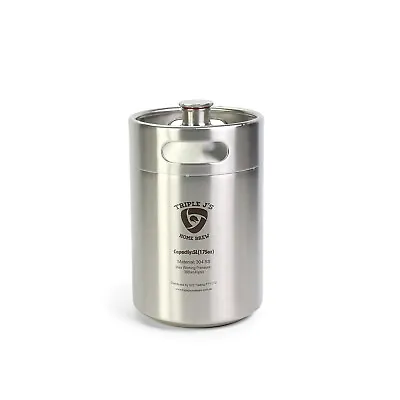 Mini Stainless Steel Growler Ss Keg 5L 304 (174MM X 280MM) Home Brew • £55.99