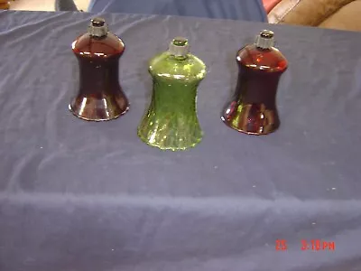 LOT OF 3  Vintage Homco Peg Votive Candle Holder 2 Ruby Red/1 GREEN • $19.99