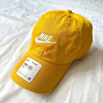 NEW Nike Heritage86 Cap Men's Sport Athletic Yellow Adjustable Cotton Streetwear • $24
