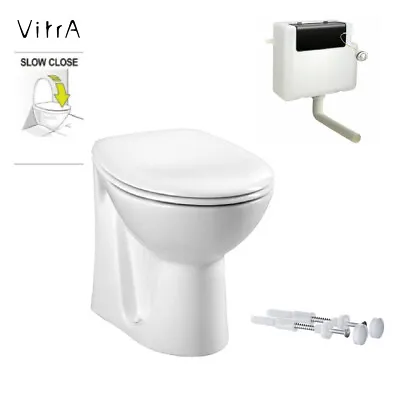 £99 • Buy Vitra Back To Wall Toilet Pan BTW With Soft Close Seat And Concealed Cistern