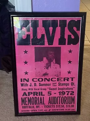 Elvis In Concert Pink Poster-Pre-Owned 15” X 23” • $15