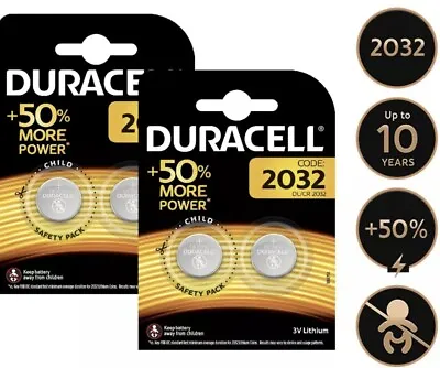 X2/x4/x6/x8/x10/x20/x50 Duracell DL/CR 2032 3V Lithium Button Battery Coin Cell  • £44.97