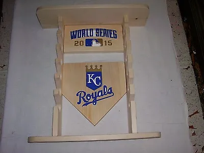 KC Royals World Series Mini Bat Rack 6 Bats 5 Balls 11 Bobble Heads • $89.95