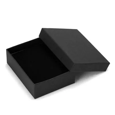 Jewelry Gift Black Boxes Velvet Insert Cardboard Paper Necklace Bracelet Ring • $1.02