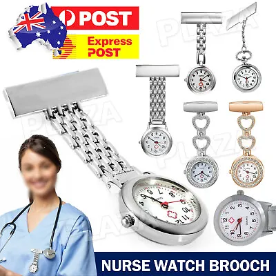 Vintage Silver Nurse Watch Metal Nursing Nurses Pendant Pocket Fob Brooch Quart • $6.25