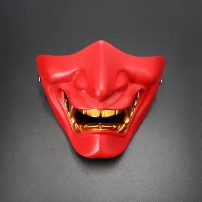 Tactical Half Face Airsoft Mask Cosplay Bb Evil Demon Kabuki Hannya Oni Helmet  • $24.99