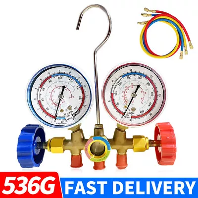 R12 R22 Manifold Gauge Set 3  Gauge HVAC A/C Refrigeration Charging • $25.97