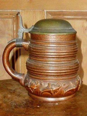 Antique German Art Deco Reinhold Merkelbach Grenzhausen Brown Stoneware Stein • $107.35