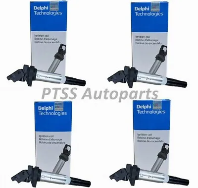 12138616153 For BMW 328 320 520 528 E46 E90 F30 4 Pcs Delphi OEM Ignition Coils • $133.50