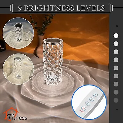 $3.99 • Buy USB LED Crystal Table Lamp Diamond Rose Night Light Color Changing Bedside Lamp