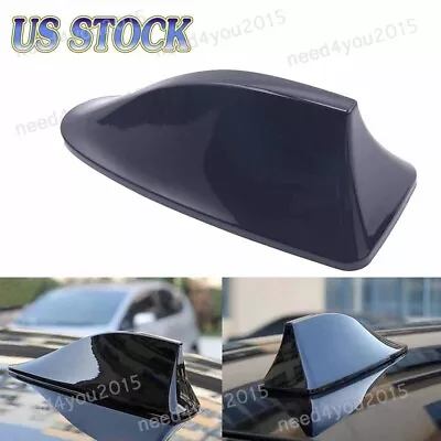 Universal Shark Fin Roof Car Antenna Gloss Black Radio FM/AM Antena Cover • $6.08