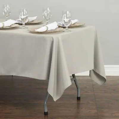 LinenTablecloth 60 X 102 In Rectangular Polyester Tablecloth Wedding Event Party • $7.99