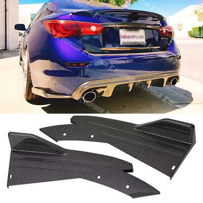 For Infiniti G35 G37 Q50 Q60 Rear Spats Carbon Style Splitter Diffuser Spoiler • $49.94