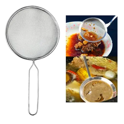 Fine Mesh Strainer Sturdy Handle Food Sifters Rice Quinoa Pasta Fruits Diameter • $6.99