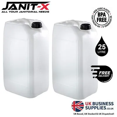 2 X 25L Litre Container Jerry Can Tank Bottle Water Diesel Kerosene Food Grade • £21.49