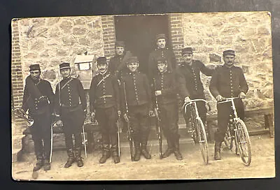 Agrome BICYCLES WWI FRENCH MILITARY SOLDIERS PHOTO Postcard (6027 • $4.99