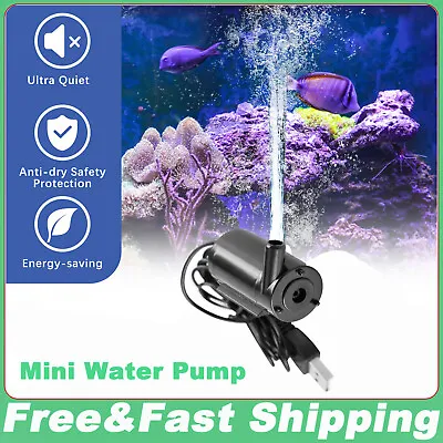 Performance Mini Water Pump Mute Submersible For Garden Fountain Tool Fish Tank • $6.45