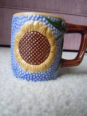 Vintage Metropolitan Museum Of Art MMA 1991 Sunflower Mug Cup Majolica Free Ship • $15.99