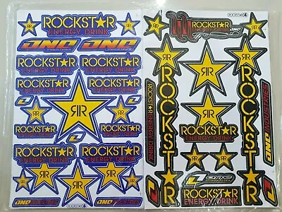 2 Motogp Motocross Sponsor Rockstar Racing Shoei Bike ATV Decal Vinyl Stickers. • $14.92