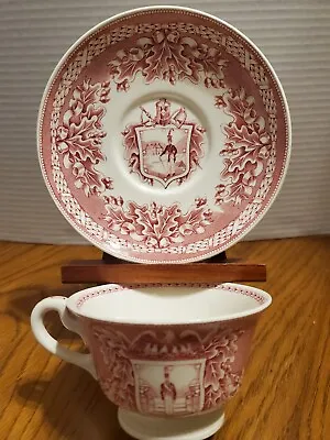 Wedgwood United States Military Academy West Point Red 1936 Cup & Saucer • $58.99