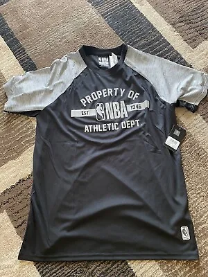 Property Of NBA Athletic Department Black/Grey T-Shirt Men's Large New With Tags • $8