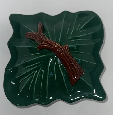 Vintage 1957 Miramar Of California Ceramic Green Lidded Candy Dish #700 • $20