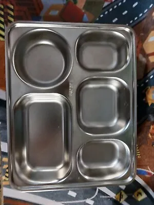 Food Trays 5 Compartment  Stainless Steel (2 Piece Set) • $11.99