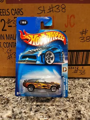 Hot Wheels 2003 Flat Black W/Flames '70 MUSTANG MACH 1 Wastelanders Series 10/10 • $5.90